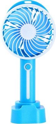 MZ K5 (RECHARGEABLE PORTABLE USB FAN) With Built-In Mobile Stand 1200mAh Battery USB Fan(Blue)