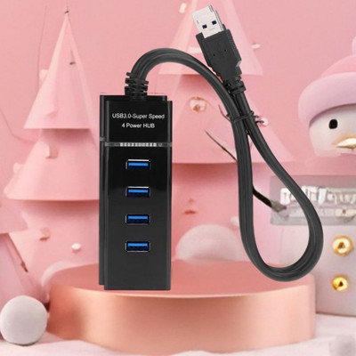 FRONY USB Hub 4 IN 1 Multiport Adapter with 5000 MBPS Data Transfer Speed for PC B138 USB Hub 4 IN 1 Multiport Adapter with 5000 MBPS Data Transfer Speed for PC E138 USB Hub(Black)