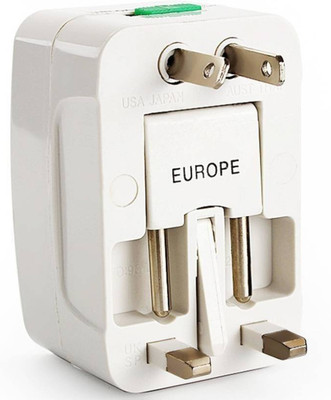 SSVOCATIONPOINT A1 Surge/Spike Protected Electrical Plug Worldwide Adaptor Universal Genuine Travel Adapter With Built In Dual USB Charger Ports 100-240V USB Cable, Laptop Accessory, USB Charger(White)
