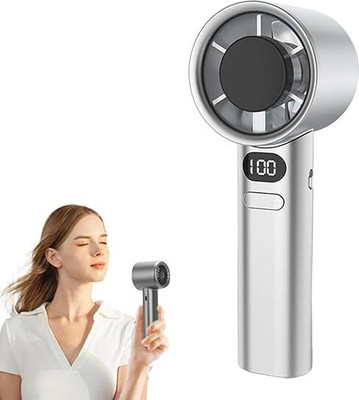 Gabbar Portable Digital Handheld Cooling Fan for camping ,Handheld M-11 USB Fan(Silver)