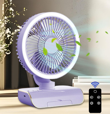 BAZKU Rechargeable 4000mAh Desk Fan,Portable USB Powered Quiet Table Fan 3-Blade Cooling Mini Portable Personal Table Fan_2025 USB Fan(Purple)