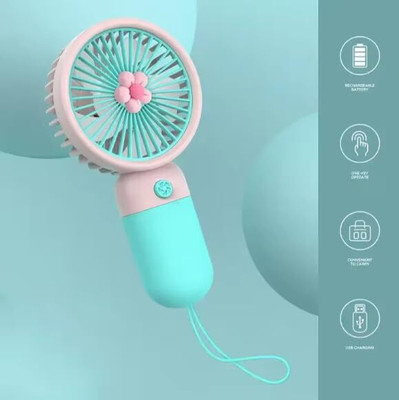 Astationers Mini Portable Fan Rechargeable Fan 5-Speed Mini Fan USB FAN Rechargeable Fan(Multicolor)
