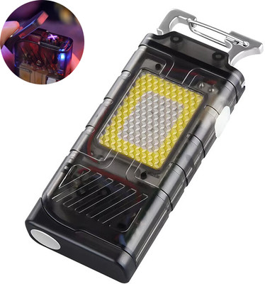 MOBIZAC X30 Rechargeable Electric Arc Windproof Cigarette Lighter with Torch Light Pocket Lighter(Black)