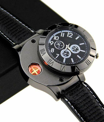 ASTOUND Men Electronic Lighter USB Rechargeable Watch-u WWL-40 Cigarette Lighter(Black)
