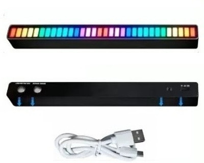NKL Led RGB Light Bar RGB Music Level Indicator Light USB Charge 50 Led RGB Light Bar 50 Led Light(Multicolor)