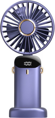 snowbudy MiniFan Rechargeable Hand-held 3-Speed fan Portable Electric Foldable Tablefan-1 Multifunctional Folding Fan Rechargeable USB Fan 3Speed Wind & Holder Function-1 Laptop Accessory, Rechargeable Fan, USB Air Cooler, USB Air Freshener, USB Fan(Blue, Black)