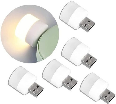 APNA KANHA USB Plug and Play USB LED Light for Car Bulb, Night Lamp, Outing USB Light - 5 Pcs Led Light(White)