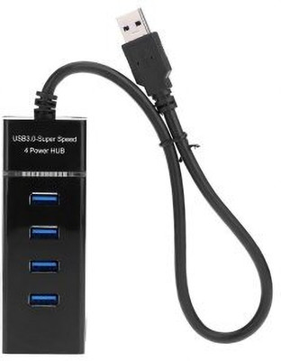 4uonly USB HUB 4 PART SuperSpeed Portable Mini-Hub Powered MKO8 USB HUB 4 PART SuperSpeed Portable Mini-Hub Powered NMK8 USB Hub(Black)