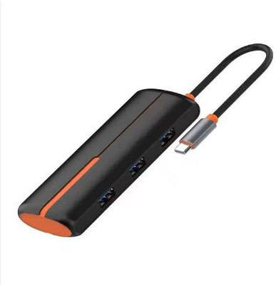 ULTRABYTES JTP Black 5-in-1 Type-C Hub Adapter PD3.0 Fast Charging | PD 100W, 4K HD JTP Black 5-in-1 Type-C Hub Adapter PD3.0 Fast Charging hub USB Hub(Black, Red)