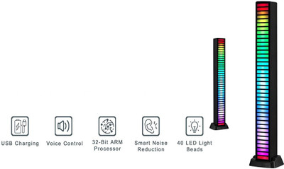 Xydrozen Intelligent Noise Reduction Music Rhythm Light Smart Sensor Light