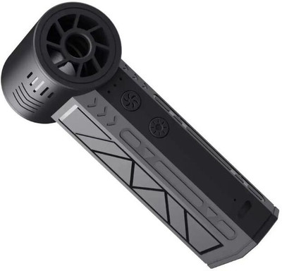 MZ ZY7400-SE/PRO (RECHARGEABLE MINI VIOLENT JET FAN) 2500mAh x 2 Battery Brushless Motor Air Blower, Turbo Fan,4 Gear Mode, Super High Speed Airflow USB Fan(Black)