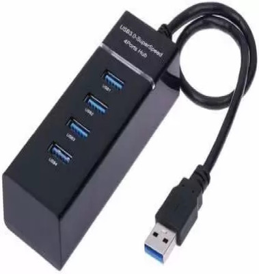 Vacotta 4 Port USB HUB SuperSpeed 3.0 Portable Mini-Hub 4 Port USB HUB SuperSpeed 3.0 Portable Mini-Hub USB Hub(Black)