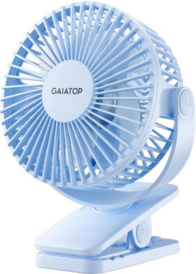 Gaiatop Portable Clip on Fan Battery Operated, Small Powerful USB Table Fan 3 Speed Quiet Mini Desk Fan, 360° Rotate Personal Cooling Fan USB Fan USB Fan USB Fan(Blue)