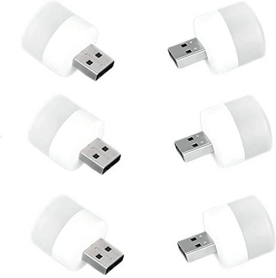 APNA KANHA USB Plug and Play USB LED Light for Car Bulb, Night Lamp, Outing (6Pcs) USB Light - 6 Led Light(White)