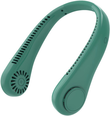 VOLTegIC Portable Neck Fan Bladeless-Green NF-32 Rechargeable Fan, USB Fan(Green)
