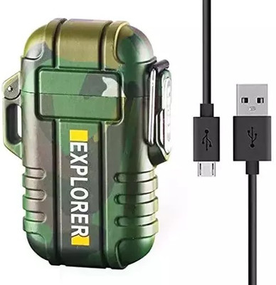 ASTOUND Waterproof Windproof Dual Arc Lighter AEL-05 Cigarette Lighter(Green)
