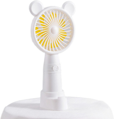 MZ M3 (RECHARGEABLE PORTABLE USB FAN) With Mobile Stand, 1200mAh Battery USB Fan(White)
