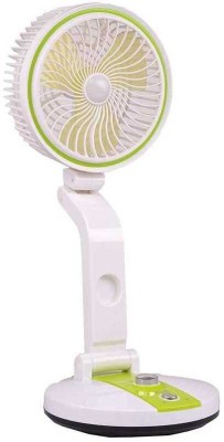 elina home appliances Wireless Portable Folding Fan with LED Light EHA-LUF10 USB Fan(Green)