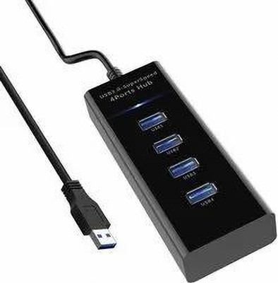 Pritimo Usb 3.0 Super Speed 4 Port Hub Usb 3.0 Super Speed 4 Port Hub USB Hub(Black)