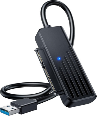RyzCare SSD SATA Adaper USB 3.0 to SATA III for 2.5 Inch SSD & HDD 9.5mm USB Adapter(Black)