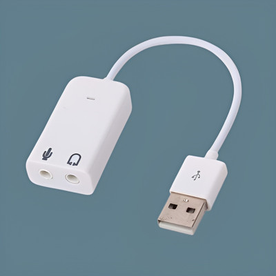 SDMINITEK Channel Audio USB Sound Card with 3.5mm Headphone & Microphone Socket Compatible with Windows, Mac, macOS, Linux, PS4, PS5 Plug & Play Aluminum SD-3 Sound Card(White)