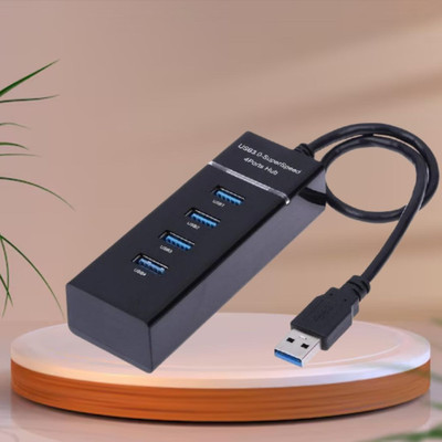 Clairbell 4 in 1 USB Hub Multi Adapter with 5000 MBPS Fast Data Transfer for pc/LaptopC375 4 in 1 USB Hub Multi Adapter with 5000 MBPS Fast Data Transfer for pc/LaptopC375 USB Hub(Black)