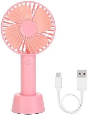 ArtiClarity Mini Portable USB Hand Fan Built-in Rechargeable Battery Operated Summer Cooling Table Fan Rechargeable Fan(Multicolor)