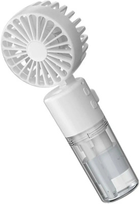 MM telecom F2 (PORTABLE RECHARGEABLE USB FAN) 3 Speed Mode High Speed with 1200mAh Battery F2 Neck Hanging Spray Rechargeable Fan(White)