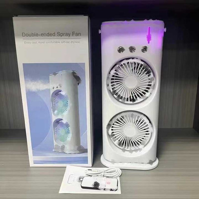 TECHEL Double Ended Mist Spray Fan Desktop with zsa19 Double Ended Mist Spray Fan Desktop with cbn19 USB Fan(Multicolor)