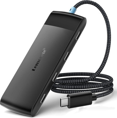 Lemorele USB C Hub 5-in-1, 4×USB C 3.2 Gen 2 (10Gbps) Port USB SuperSpeed Hub 60 cm Cable TC107 HDMI Connector(Black)
