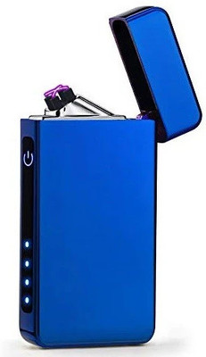 Huayue ™ Unique Design Touch Screen And 4 LED Charging Light Pocket Lighter Blue Color | USB Fast Chargeable Data Cable included in Cigarette Lighter(Blue)