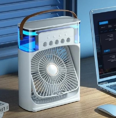 GLARIXA Rechargeable Fan Portable AC for Home Portable Air Conditioners Water Cooler CF07 USB Air Cooler(White)