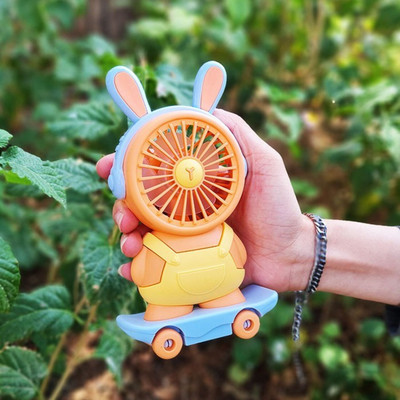 WOYR Rechargeable Mini Cute Handheld Rechargeable Fan(Orange)