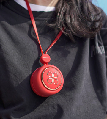 Spiaty Celebrity Four Leaf Clover Leafless Hanging Neck USB Fan UFAN014 USB Fan(Red1)