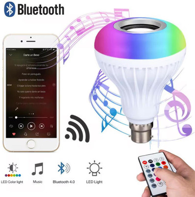 My Online Shoppy Smart12 Watt LED RGB Bluetooth Music Light Bulb MB4MOS2 Led Light(White)