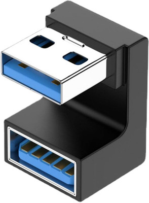 VOOCME Connector 10Gbps USB Type A Support Data Transfer Connector Converter U-Shape USB 3.1 Adapter 180 Degree USB A Male to Female Coupler HDMI Connector(Black)