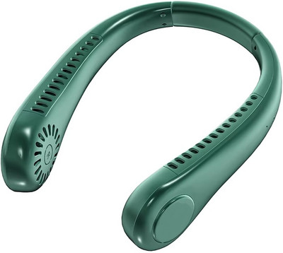 VOLTegIC Rechargeable Headset Design,USB-powered Wearable Neckband Fan-Green NF-30 Rechargeable Fan, USB Fan(Green)