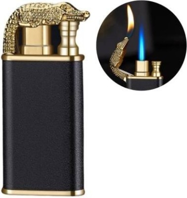 STROMBUCKS Fire Dragon Double Flame Lighter Cigar Wind-Proof Pocket Lighter BLACK GOLD Cigarette-LIGHTER-Black Cigarette Lighter(Black)