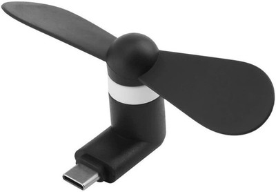 MM telecom MFN21 Type-C portable mini fan 24 usb OTG adaptor gadget for all mobiles USB Fan(Black)