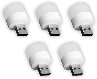 VCR USB LED Bulb Mini Light - Pack of 05 - Small LED White Light Cherian Enterprises Led Light(White)