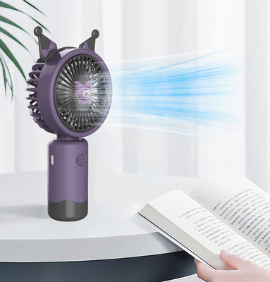 awza Rechargeable Mini Cute Handheld Rechargeable Fan(Purple)