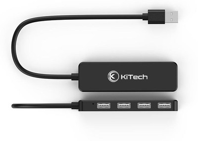 KITECH 2.0 4 usb port High Speed Usb Hub For Laptop, Desktop,Mobile USB Hub(Black)