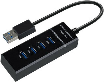 4uonly USB HUB 4 PART SuperSpeed Portable Mini-Hub Powered MKO16 USB HUB 4 PART SuperSpeed Portable Mini-Hub Powered NMK16 USB Hub(Black)