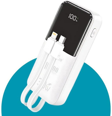 DRUMSTONE Our 10000mAh Power Bank – 30W Fast Charging for Quick, Efficient Power Our 10000mAh Power Bank – 30W Fast Charging for Quick, Efficient Power USB Cable(White)
