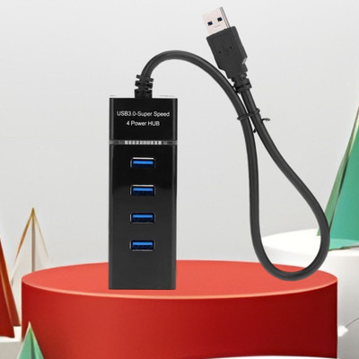 GUGGU Multi-Port USB Hub with 10 Gbps Data Transfer and Fast Charging Support X4 Multi-Port USB Hub with 10 Gbps Data Transfer and Fast Charging Support D4 USB Hub(Black)