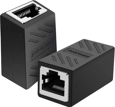 RuhZa rj45 connector Coupler Cat7/Cat6/Cat5e Ethernet Network lan connector (PACK OF 1) Expansion Card(Black)