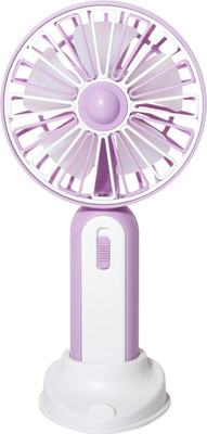 24 ENERGY Handheld USB Fan with LED & Mobile Stand - Purple FrostMate USB Fan(Purple)