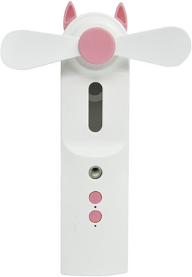 Tlismi Creative Rechargeable Mini Nano Mist Spray Hand Fan with Adjustable 2 Speed Mode Summer Cooling Pocket Water Sprayer Personal Desktop Humidifier Home & Travel USB Fan(Pink)