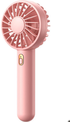 Sampri Mini Handheld Fan, Portable Fan USB Rechargeable, Small Pocket Fan Multifunction Foldable Folding Rechargeable Fan With Powerful LED Light USB Fan(Pink)