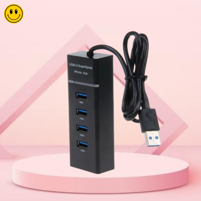 GUGGU 4 in 1 USB Hub Multiport Adapter with Fast Data Transfer Speed for PC/LaptopI65 4 in 1 USB Hub Multiport Adapter with Fast Data Transfer Speed for PC/LaptopI65 USB Hub(Black)